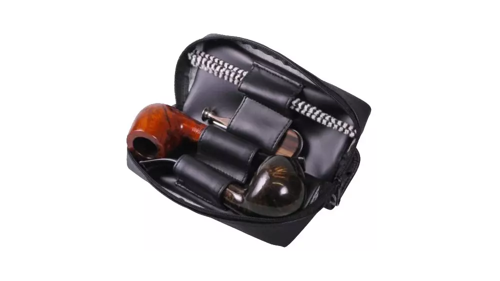 калъф за лула Pipe Bag PU leather 2 pipes