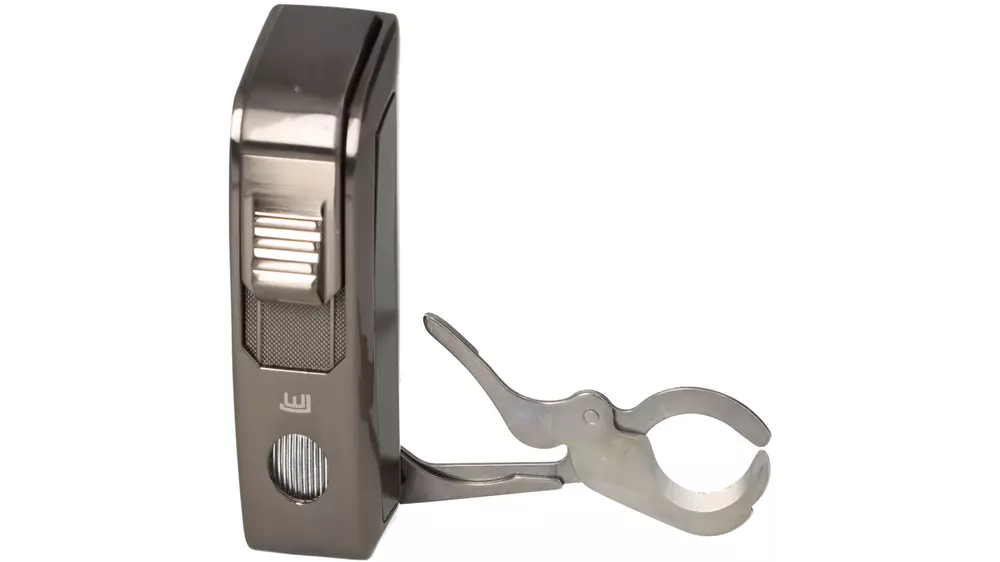 запалка Winjet Jet anthracite with wood grain and scissors