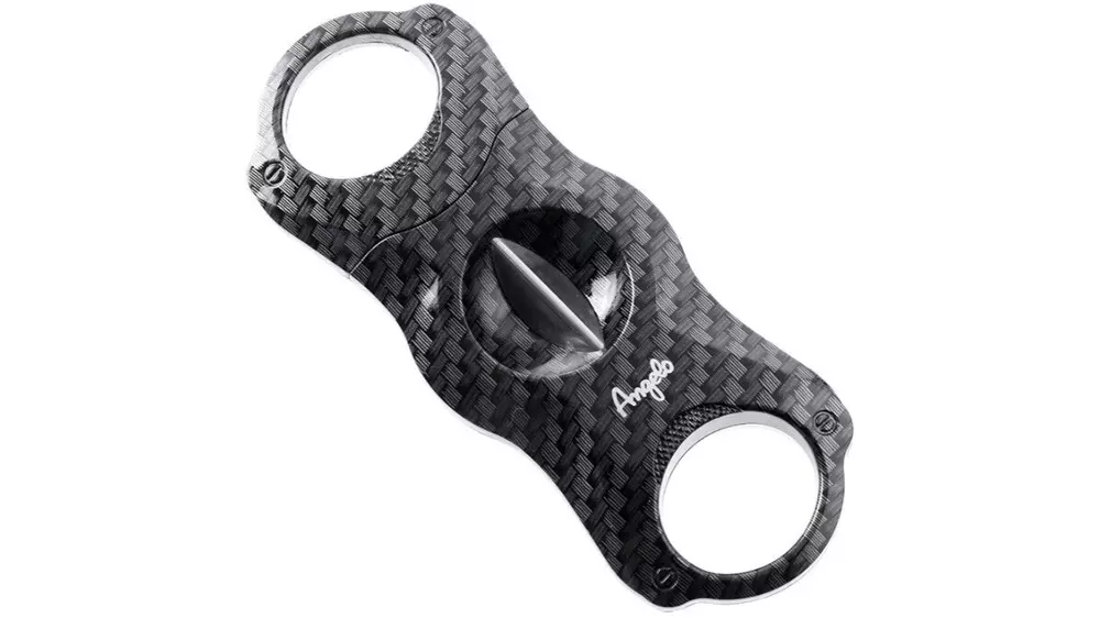 резачка Angelo v-cut black carbon plastic, ring 60