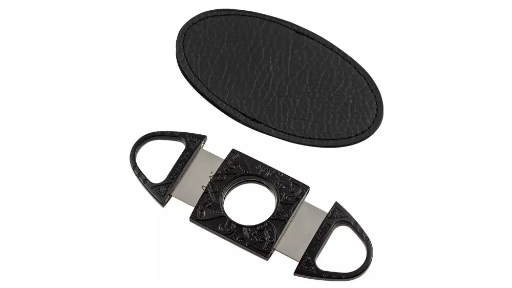 резачка Angelo metal antique black and leather case