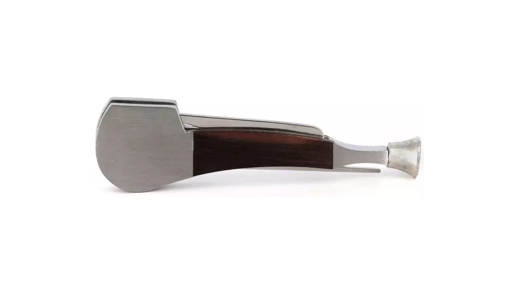 pipe instrument Angelo wood brown/chrome three 330140
