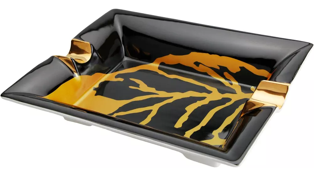 пепелник SIGLO Leaf black and gold 2 cig