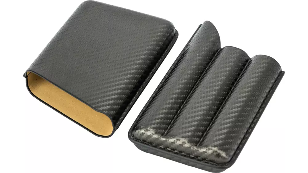 пурера Carbon leather look double corona 3 cig