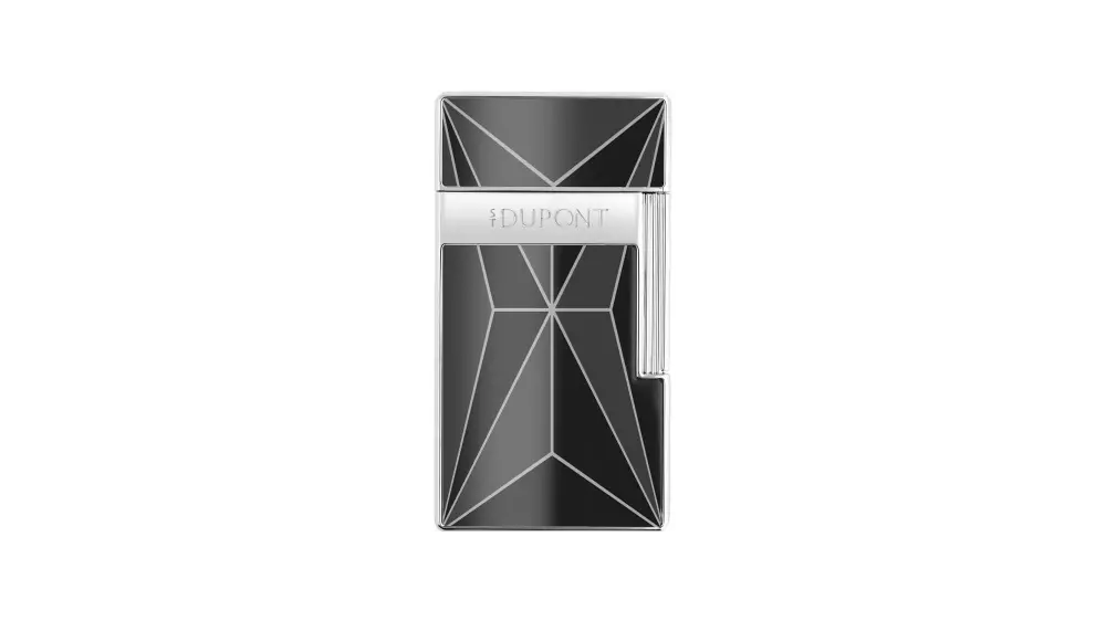 запалка S.T.DUPONT BIGGY X Black and Chrome new logo