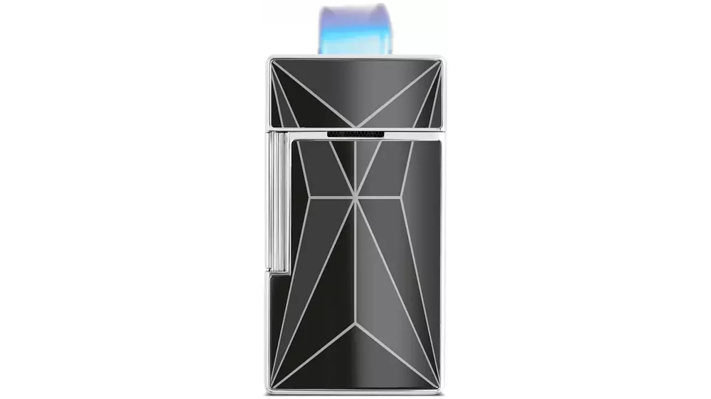запалка S.T.DUPONT BIGGY X Black and Chrome new logo