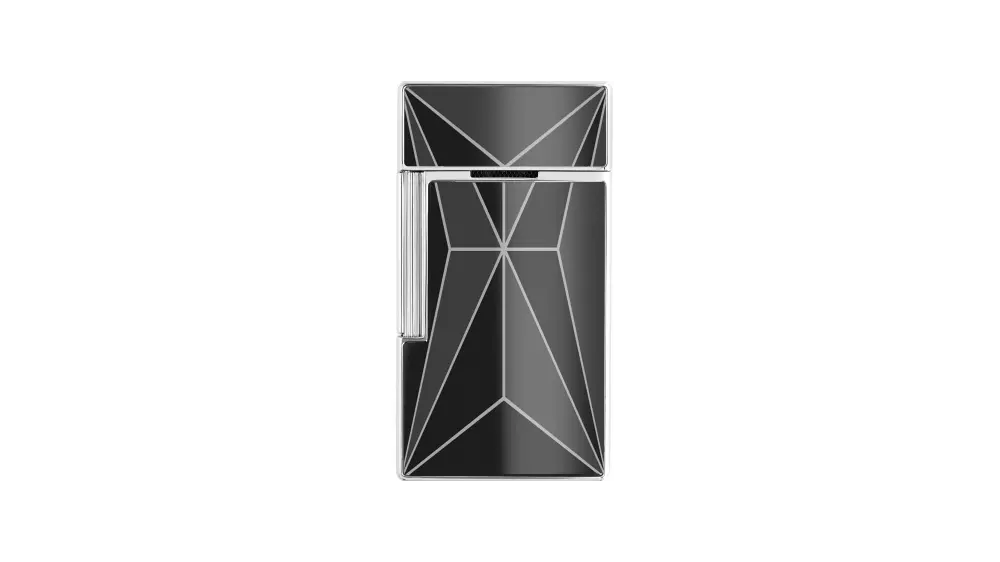 запалка S.T.DUPONT BIGGY X Black and Chrome new logo