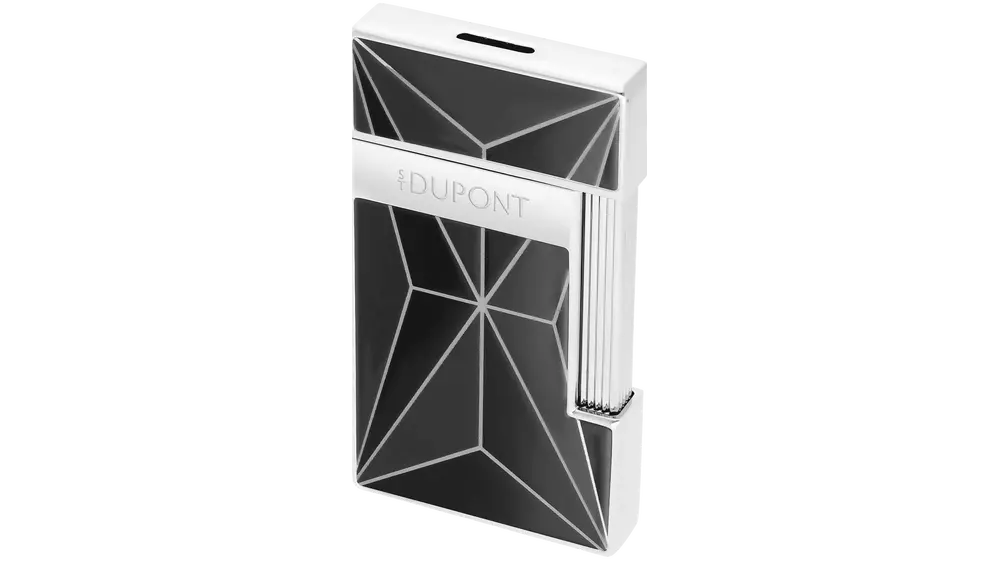 запалка S.T.DUPONT SLIMMY X BLACK LACQUER CHROME