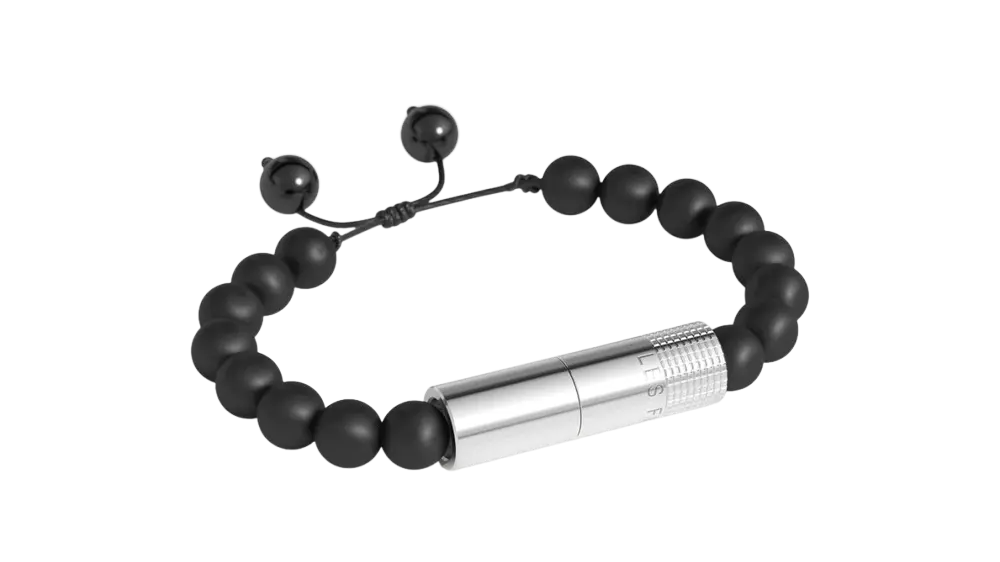 punch cutter bracelet Les Fines Lames ONYX MATE black one size