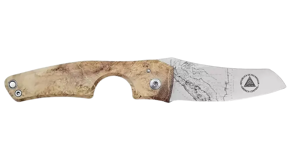 cutter knife Les Fines Lames LE PETIT Compass Nica Acacia Burl