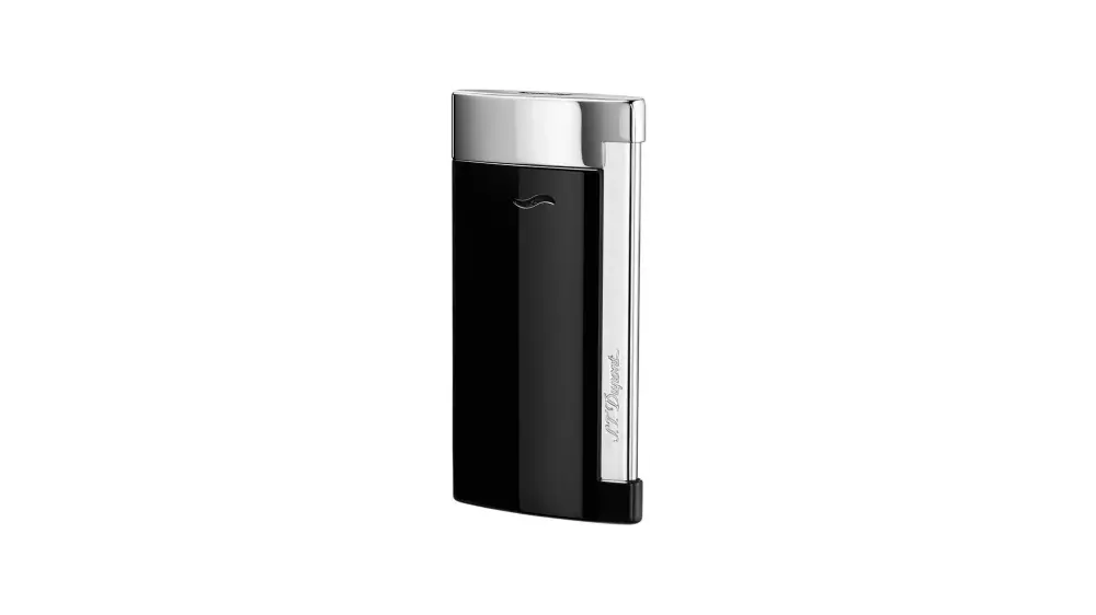 запалка S.T.DUPONT Slim 7 black and chrome