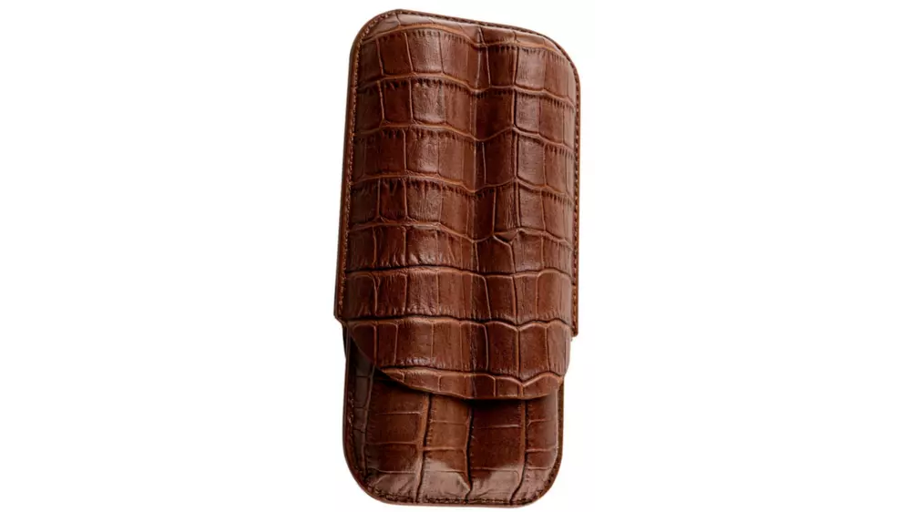 пурера Angelo genuine leather brown croco 2 cig