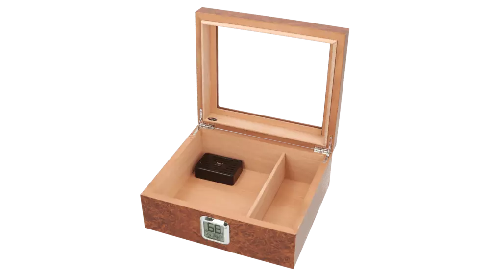 умидор Angelo Glass Brown 26x22x11cm 30 cig