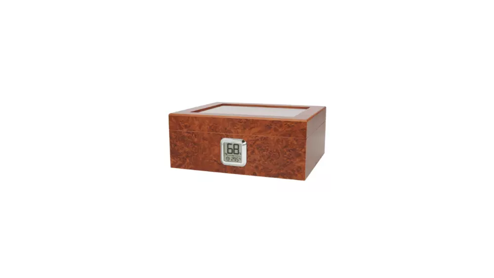 умидор Angelo Glass Brown 26x22x11cm 30 cig