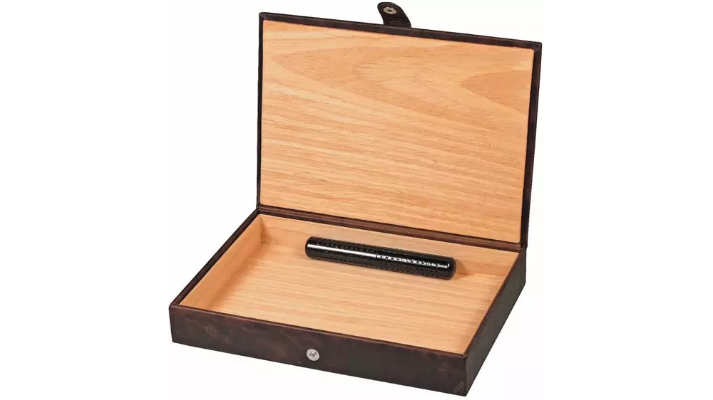 умидор Passatore travel brown leather antique 10 cig.