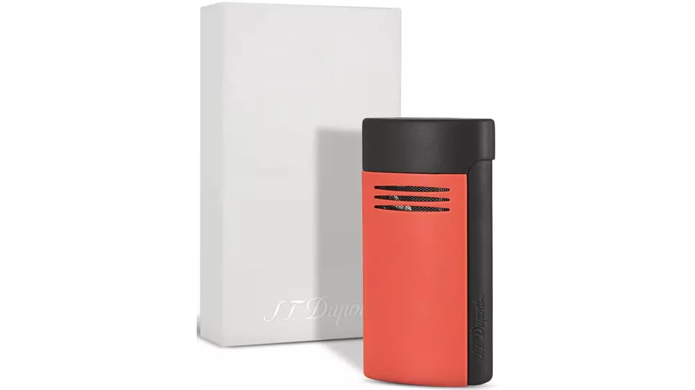 запалка S.T.DUPONT MegaJet matte black and red