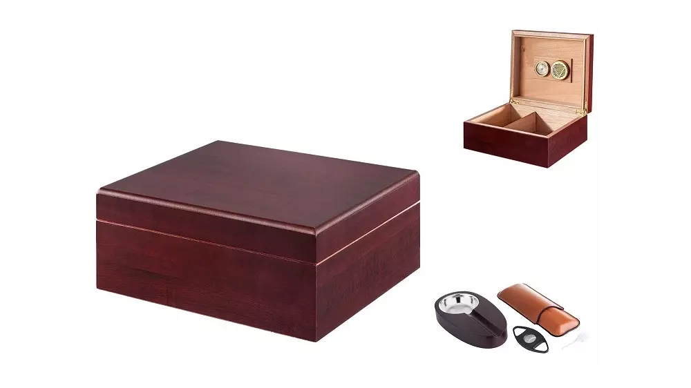 умидор сет Angelo Cherry - ashtray, cutter and cigar case