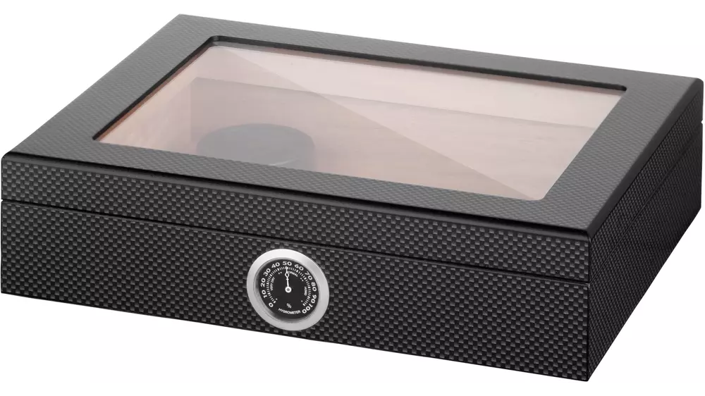 умидор Angelo Glasstop carbon fibre 25 cig