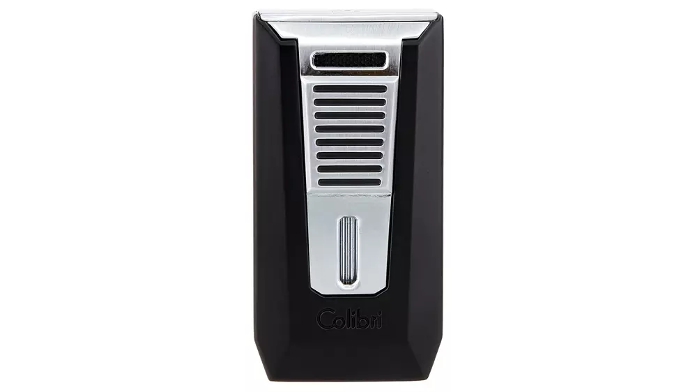 запалка Colibri SLIDE black+ chrome with punch