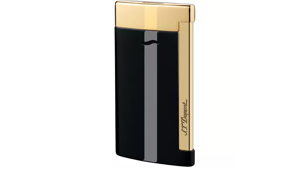 запалка S.T.DUPONT Slim 7 black and gold