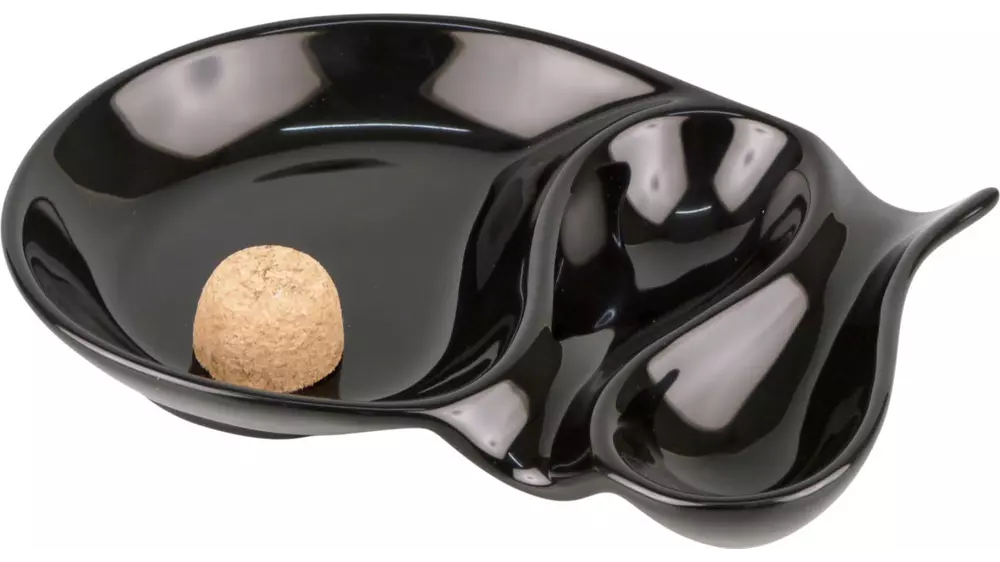 пепелник за лула Pipe oval black shiny 2 pipes