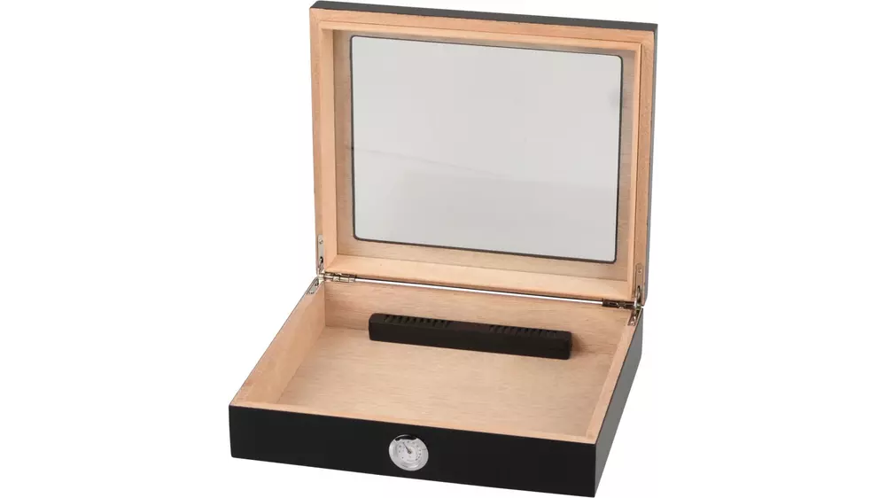 умидор Glass top black matt 25 cig