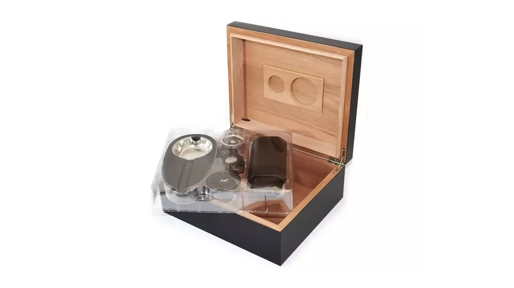 умидор сет Black – ashtray, cutter and cigar case