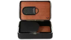 humidor Angelo Travel Diamond PU black with cutter 5 cig