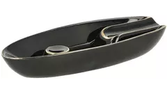 пепелник Single cigar ceramic black with gold 1 cig