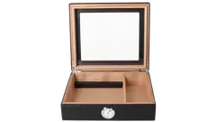 humidor Angelo Glass PU Diamond black 25 cig