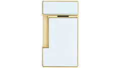 запалка S.T.DUPONT SLIMMY WHITE LACQUER GOLDEN