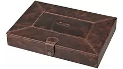 умидор Passatore travel brown leather antique 10 cig.