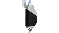 запалка Caseti 3xJet Black and Chrome with Punch