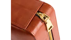 умидор Passatore travel leatherette light brown/zipper 5 cig