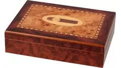 humidor Cigar Travel burl wood finish, 10 cigars