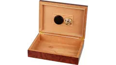 humidor Cigar Travel burl wood finish, 10 cigars