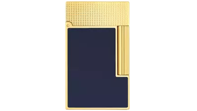 запалка S.T.DUPONT Ligne 2 Lacquered blue and gold