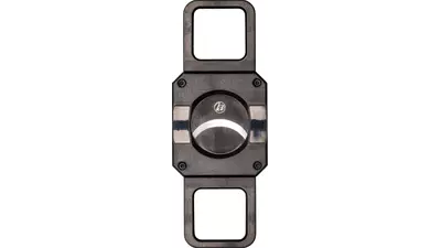 резачка Cutter 2 in 1 PU black with cigar rest