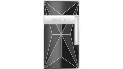 запалка S.T.DUPONT BIGGY X Black and Chrome new logo