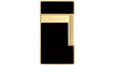 запалка S.T.DUPONT SLIMMY BLACK LACQUER GOLDEN