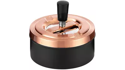 пепелник Angelo Spin black matt, bronze top, 11 cm