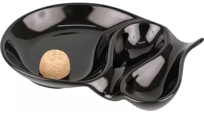 пепелник за лула Pipe oval black shiny 2 pipes