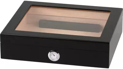 умидор Glass top black matt 25 cig